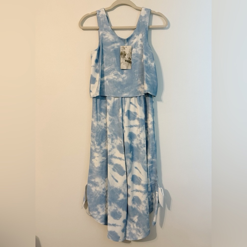Hannah Banana by Sara Sara Blue Tie Dye Overlay Jumpsuit Girls Size 14 NWT